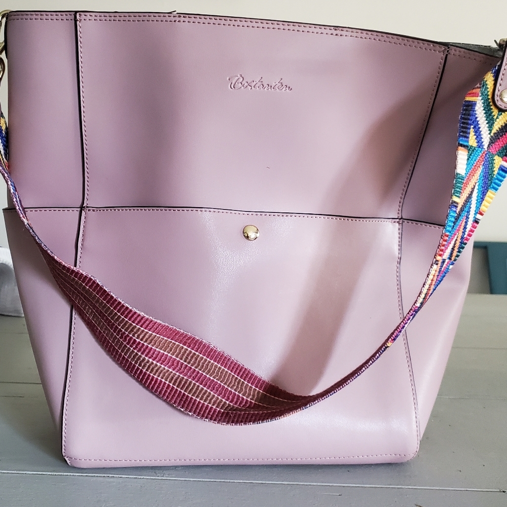 BOSTANTEN Women's Leather Designer Handbags, Pink